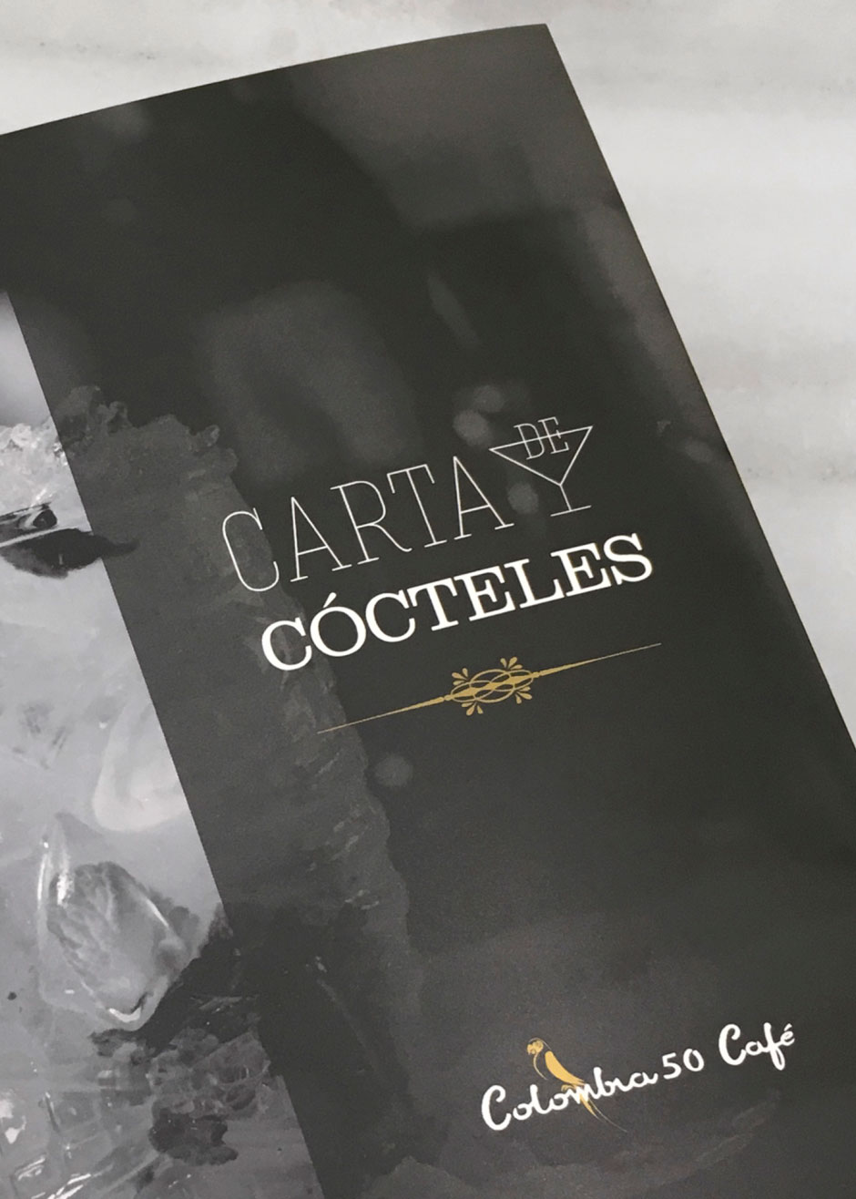 colombia 50 diseño de carta de cocteles - javier real